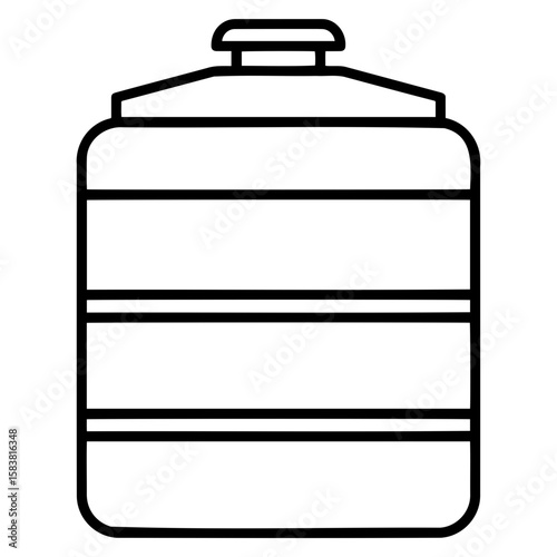 Iron water tank illustration