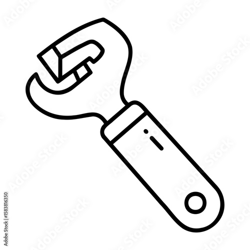 Can opener tool illustration vector design