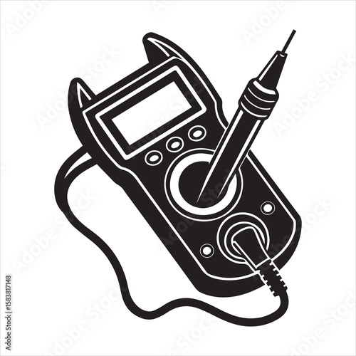 clamp meter black icon