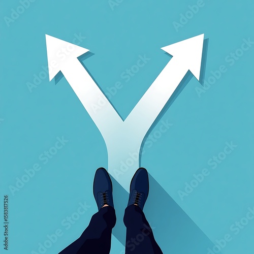 Choices of a businessman, Business decision making concept.