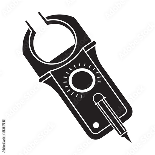 clamp meter black icon