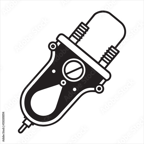 clamp meter black icon