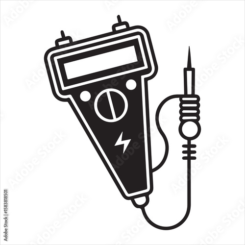 clamp meter black icon