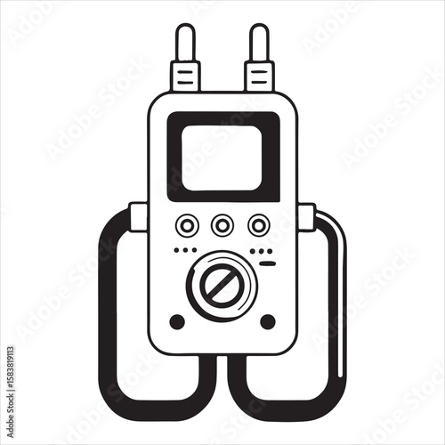 clamp meter black icon