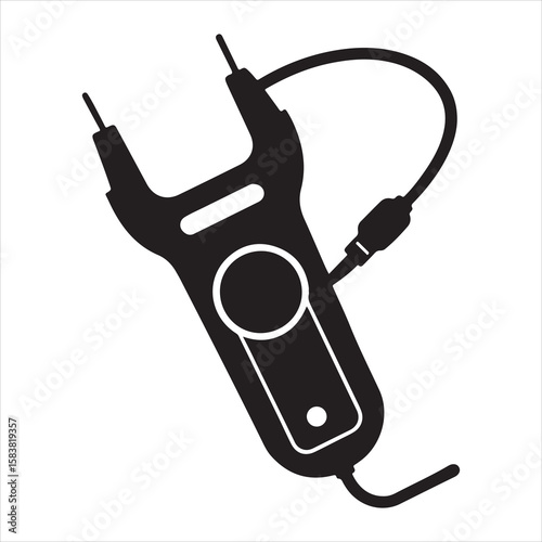 clamp meter black icon
