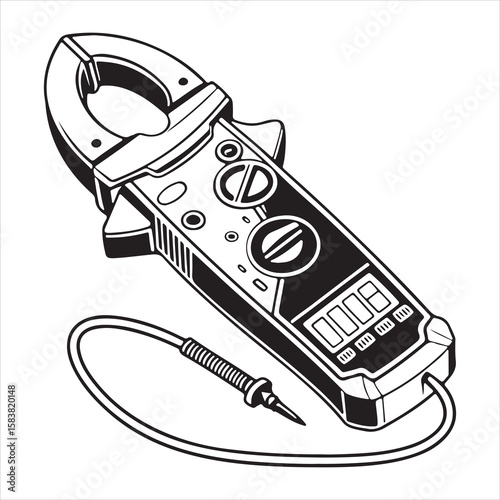 clamp meter black icon