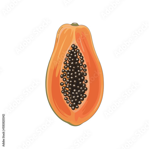  halved papaya