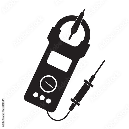 clamp meter black icon