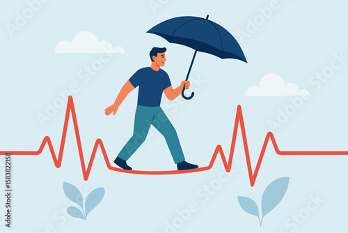 Financial Decision Making Concept: Businessman Investor Balancing Investment and Debt, Choosing Where to Invest, Pay Off Debt, or Earn Profit, Risk Management, Economic Strategy, Personal Finance