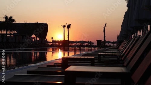 sunset over the river