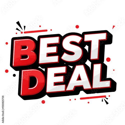 Announcing the Best Deal, an eye-catching graphic with a vibrant style that's ideal for promotion, advertising, and discount campaigns.
