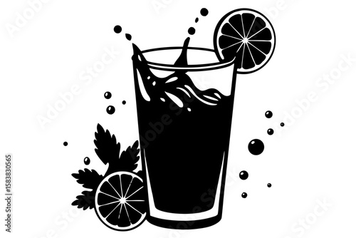 cocktail with lemon and lime
