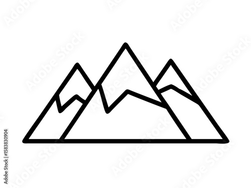 Mountain Icon Vector, Mountain logo vector illustration