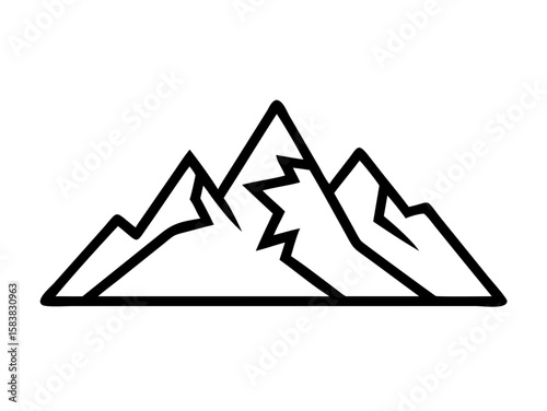 Mountain Icon Vector, Mountain logo vector illustration