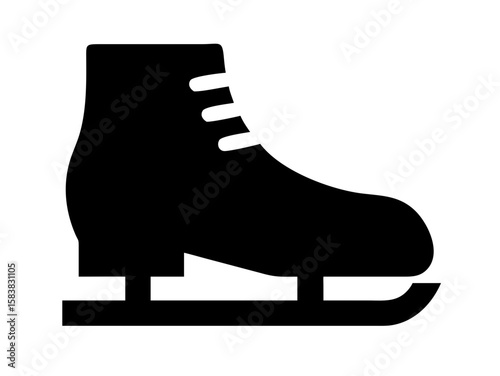 Ice skate Vector Icon design