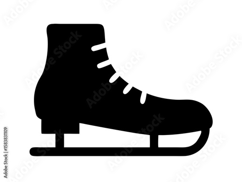 Ice skate Vector Icon design