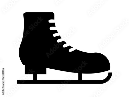 Ice skate Vector Icon design