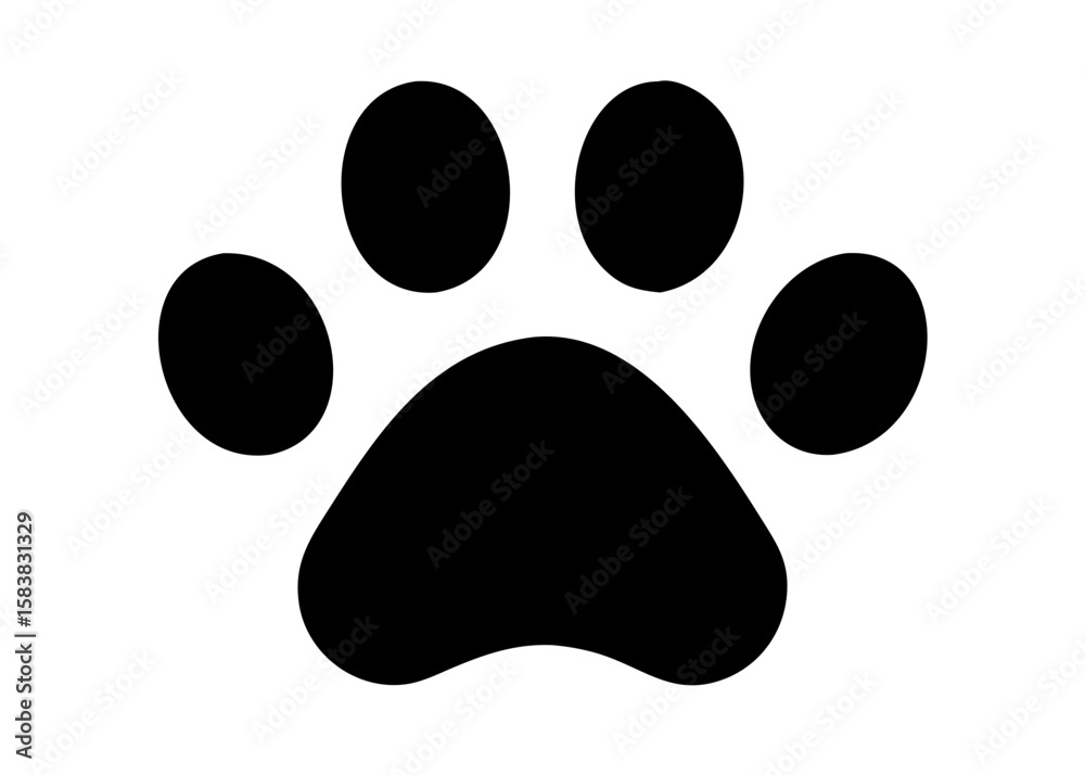 Dog paw icon vector Dog paw icon vector