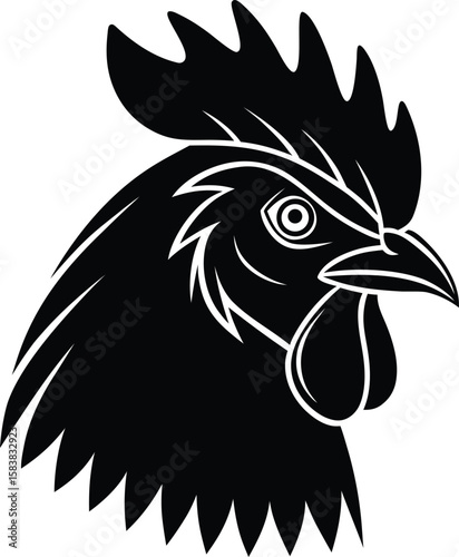 rooster head silhouette 