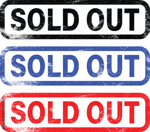 Black Blue Red Sold Out Stamp Graphics grunge texture