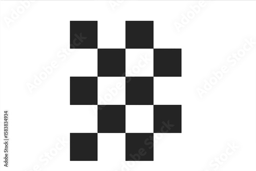Seamless Transparent Checkerboard Pattern, Black and White Geometric Squares, Modern Minimalist Vector Background, Abstract Grid Design, Editable PNG and Vector Illustration