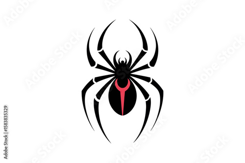 Black widow spider dangerous arachnid vector image