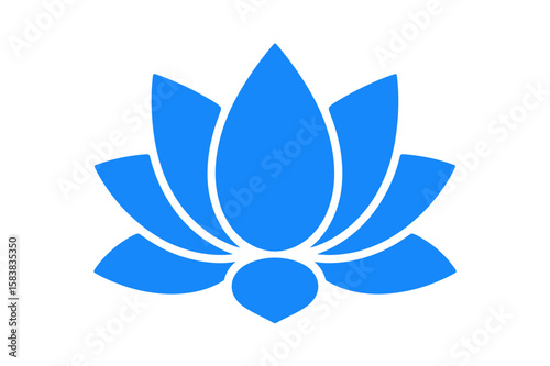 Blue lotus flower vector illustration graphic art