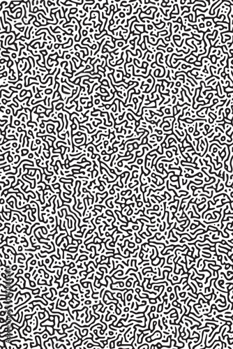 Abstract monochrome pattern, black squiggly lines on a transparent background, vector
