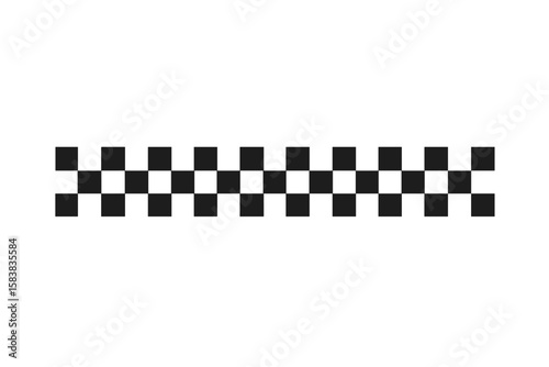 Seamless Black and White Checkerboard Pattern, Automotive Racing Start Finish Line Texture, Transparent PNG Vector Illustration for Motorsport Design