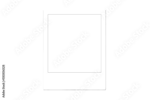 Realistic Photo Card Frame Mockup Vector Illustration for Transparent PNG and Digital Design, Editable Photo Frame Template for Graphic Projects and Stock Use