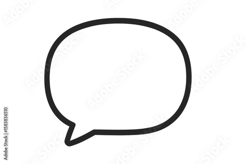 Speech Bubble Frame Vector, Empty Chat Bubble Icon, Comment Dialogue and Thought Sign Illustration, Transparent PNG, Communication Symbol, Message Balloon Graphic