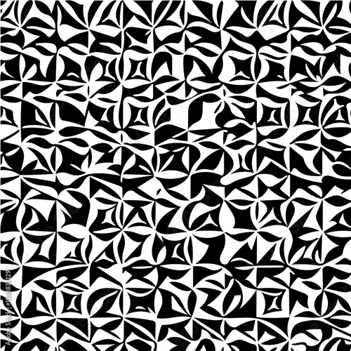 Abstract geometric minimalist black and white vector background, abstract geometric seamless pattern