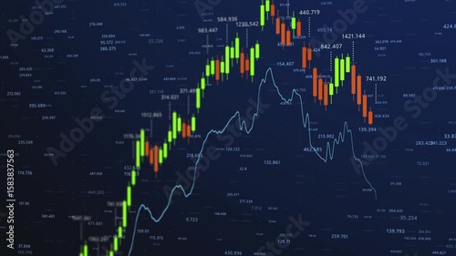 Analyzing Market Trends: A Detailed Visualization of Stock Price Movements Highlighting Bullish and Bearish Patterns in Financial Data Analytics
