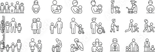 Family and Community Icons Essential Symbols for Relationships, Caregiving, and Social Support