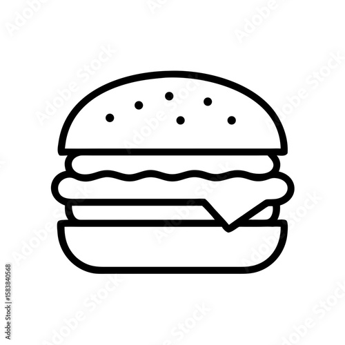 Hamburger sandwich with cheese and lettuce on a minimal background  