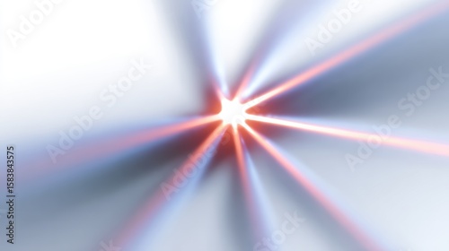 Three distinct, glowing lines radiating outwards from a central point, isolated on a pure white background. Expansion, outreach.