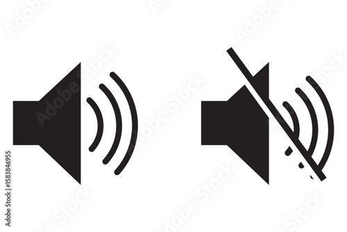 Mute speaker volume off audio silence icon. Mute sound icon vector set. speaker icon set. sound level. silent signs. Volume symbol. EPS 10