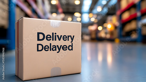 Delayed delivery package in a warehouse. Logistics error. Inconvenience for client. Shipping issues during holidays. Damaged cargo and fragile items.