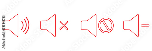 No Sound icon sign mute icon vector illustration. EPS 10