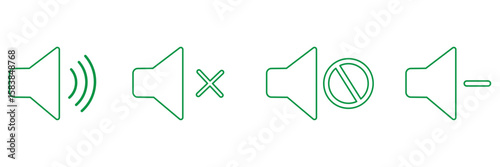 No Sound icon sign mute icon vector illustration. EPS 10