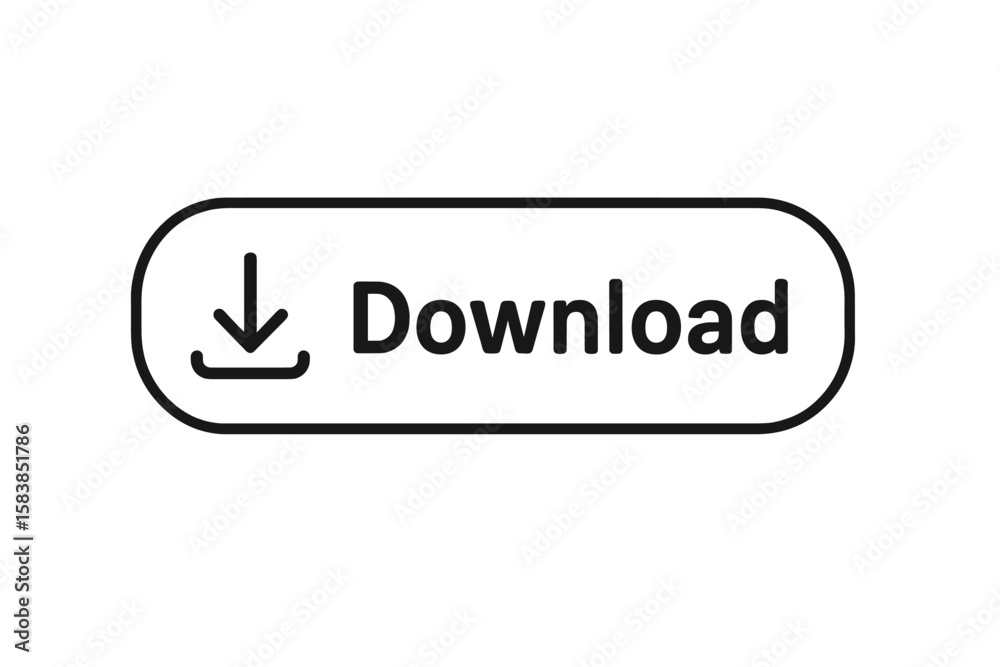 Download vector web button icon with download action symbol, modern UI design element, transparent PNG and scalable vector illustration for website, app interface, digital use Download vector web button icon with download action symbol, modern UI design element, transparent PNG and scalable vector illustration for website, app interface, digital use