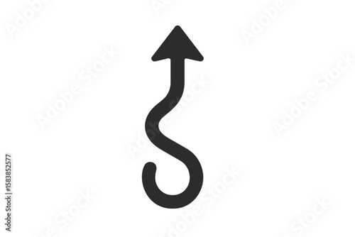 Red arrow vector illustration with transparent background, bold directional symbol for navigation, pointer icon, graphic design element, and business concept emphasis