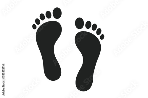 Human Footprints Vector Illustration Transparent PNG, Walking Trail Marks, Footstep Path Design, Footprint Track, Footprint Silhouette, Outdoor Adventure, Nature Walk Icon