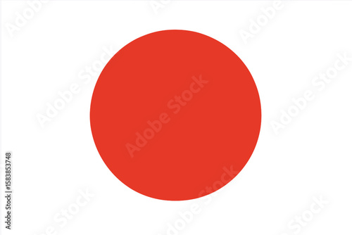 Vibrant Red Circle Symbol on Pure White Background – Minimalist Japanese Flag Inspired Icon, Geometric Shape, Simple Bold Design, Clean Isolated Vector, Transparent PNG for Modern Graphics