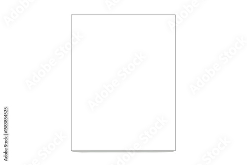 Realistic White A4 Paper Mockup with Subtle Shadow, Blank Vector Sheet on Transparent Background, Clean Stationery Template for Design, Presentation, Letterhead, Flyer, Poster, Document Layouts