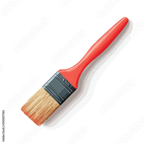 paint brush isolated in White Background, paint brush vector, Flat lay vector illustration