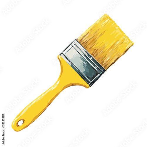 paint brush isolated in White Background, paint brush vector, Flat lay vector illustration