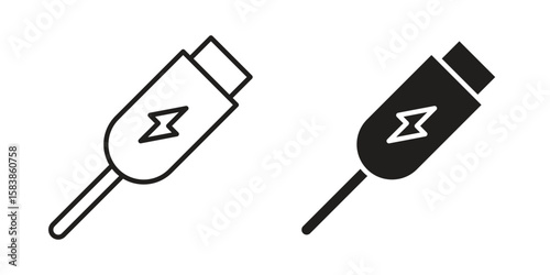 USB type c icon vector illustration on a transparent background.
