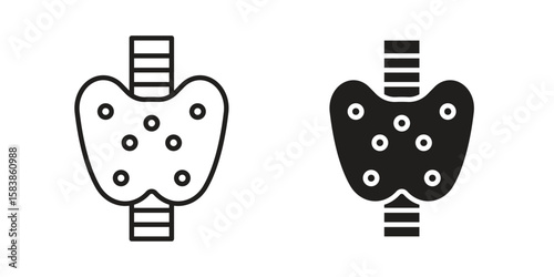 Thyroid icon vector illustration on a transparent background.