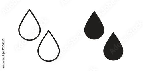 Tear drop icon vector illustration on a transparent background.